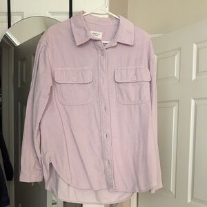 American Eagle Outfitters Light Purple Corduroy Shirt
